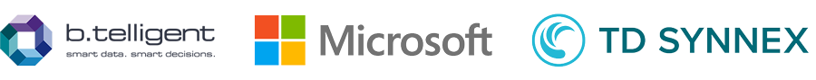 logos btelligent, microsoft and td synnex