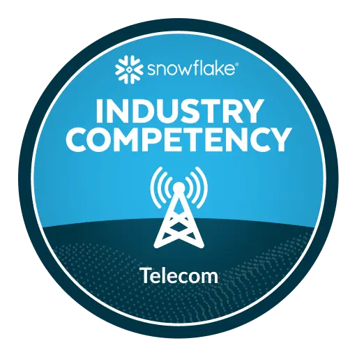 snowflake badge industry competency telecom