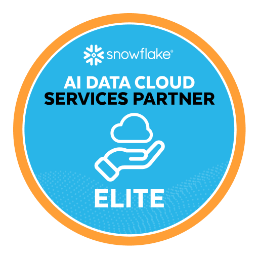 snowflake badge ai data cloud services partner elite