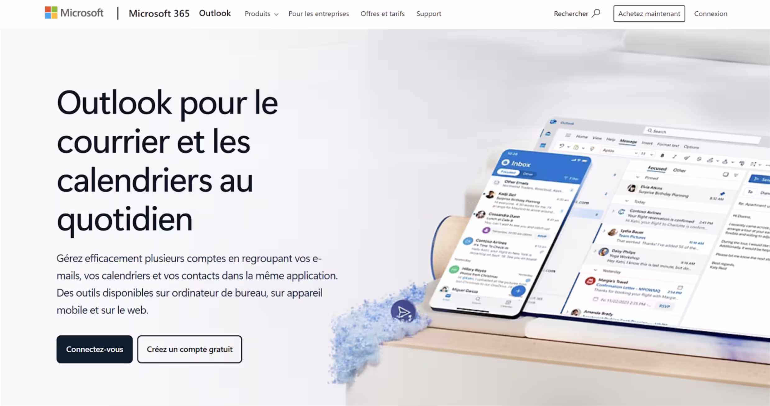 principaux FAI gratuits & populaires : Outook, Hotmail, live