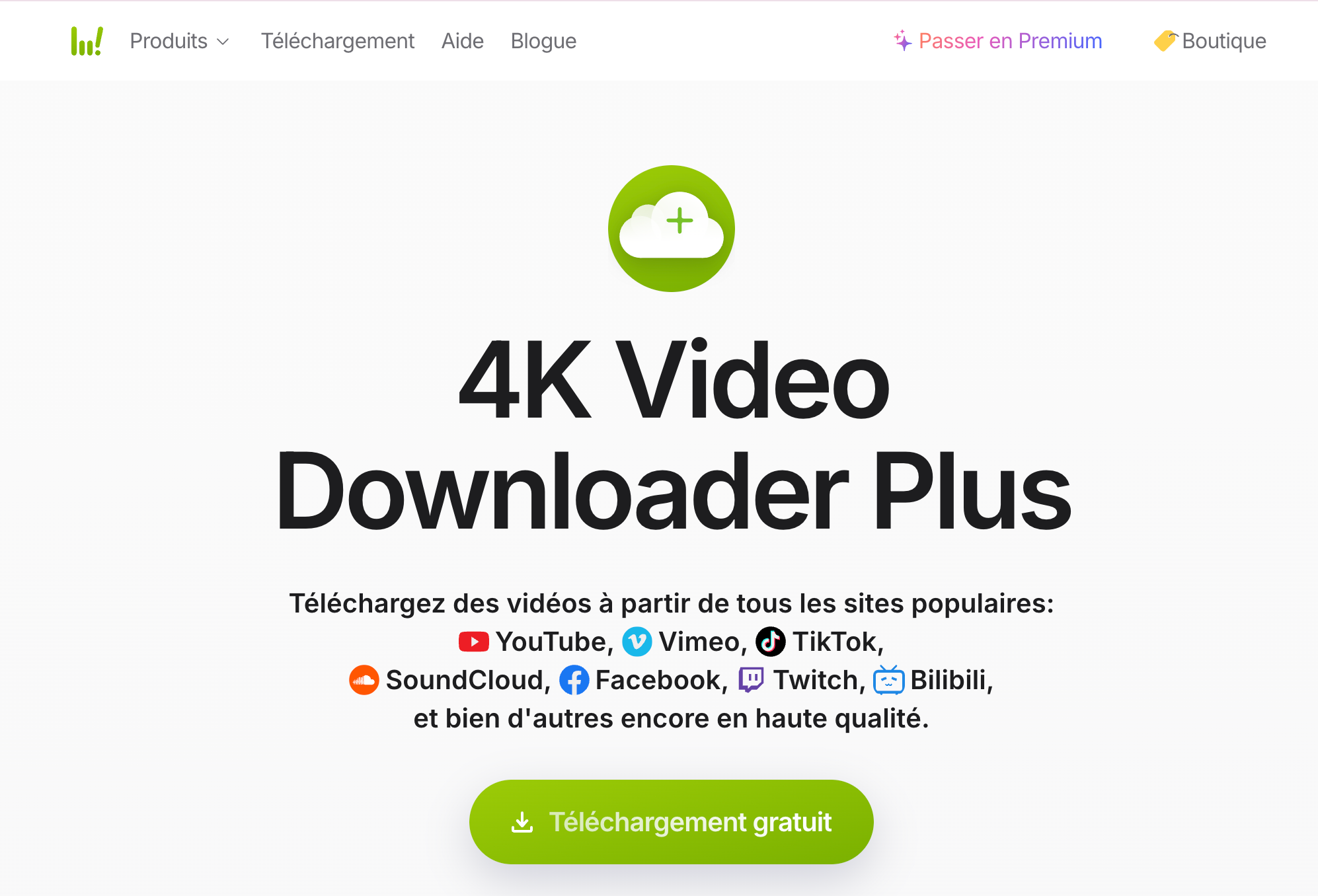 capture d'écran 4k Video downloader Plus