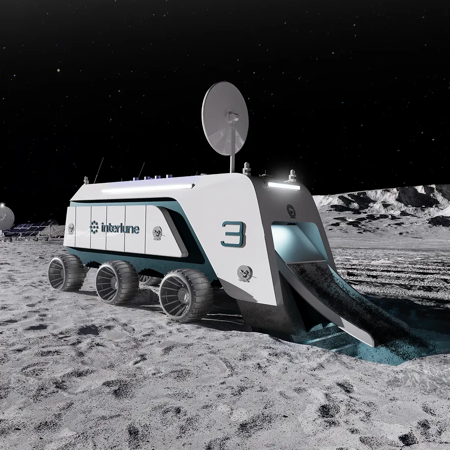 The Interlune lunar regolith harvester