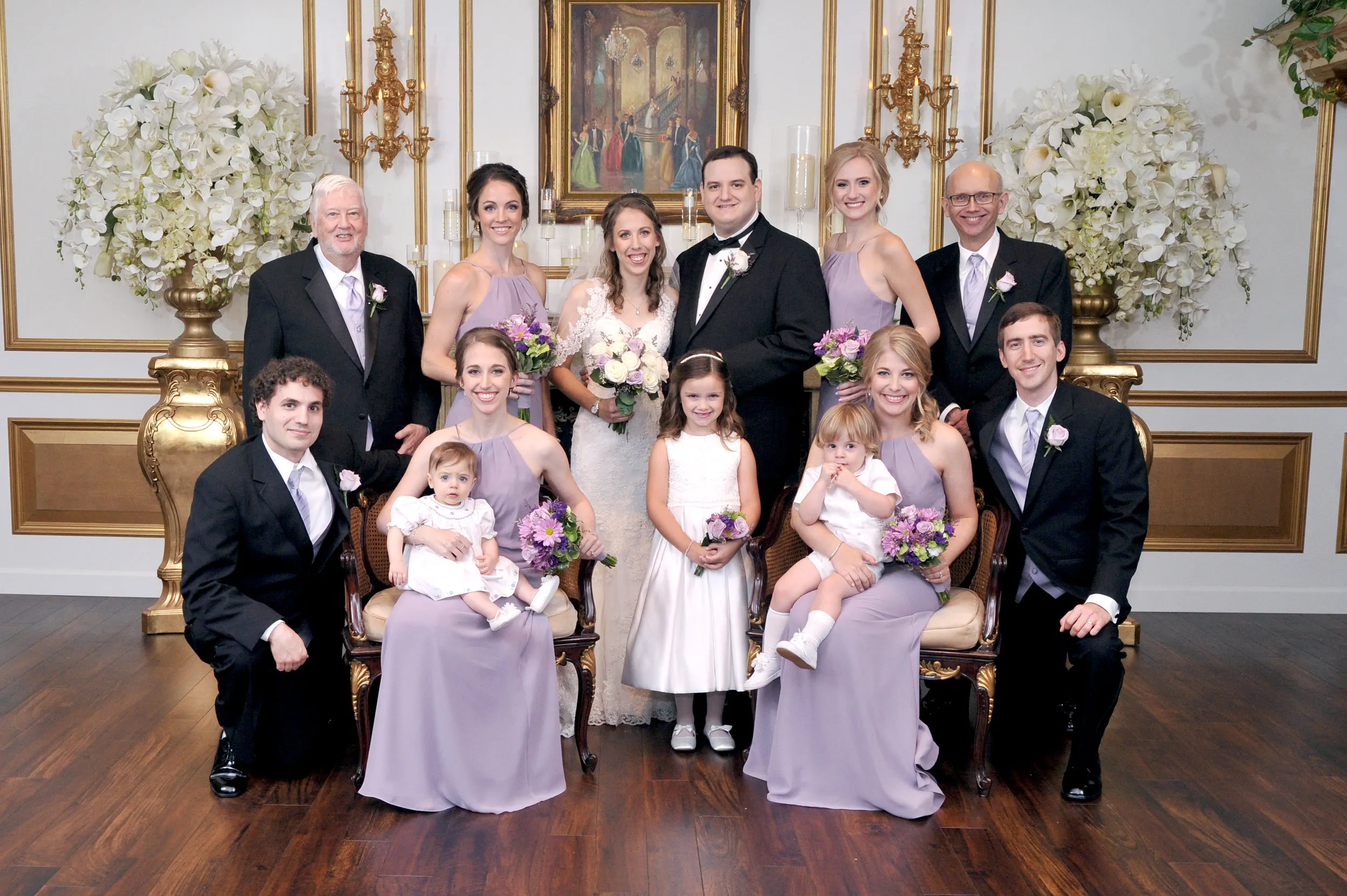 Family photo with Bride and Groom