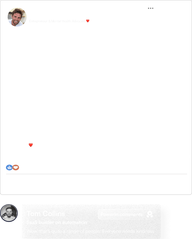 LinkedIn automated comment