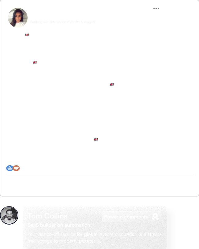 LinkedIn automated comment