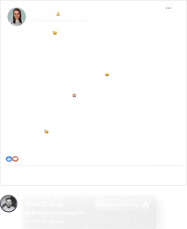 LinkedIn automated comment