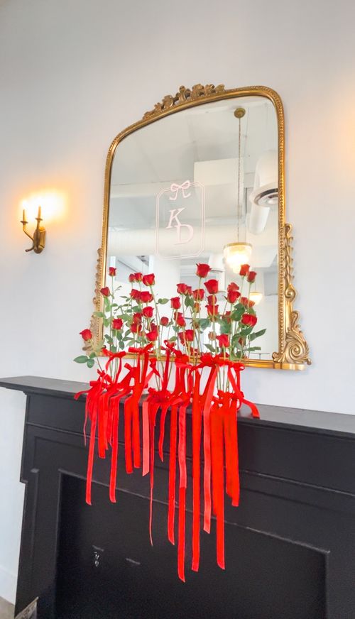 Wedding floral installation at 600 East