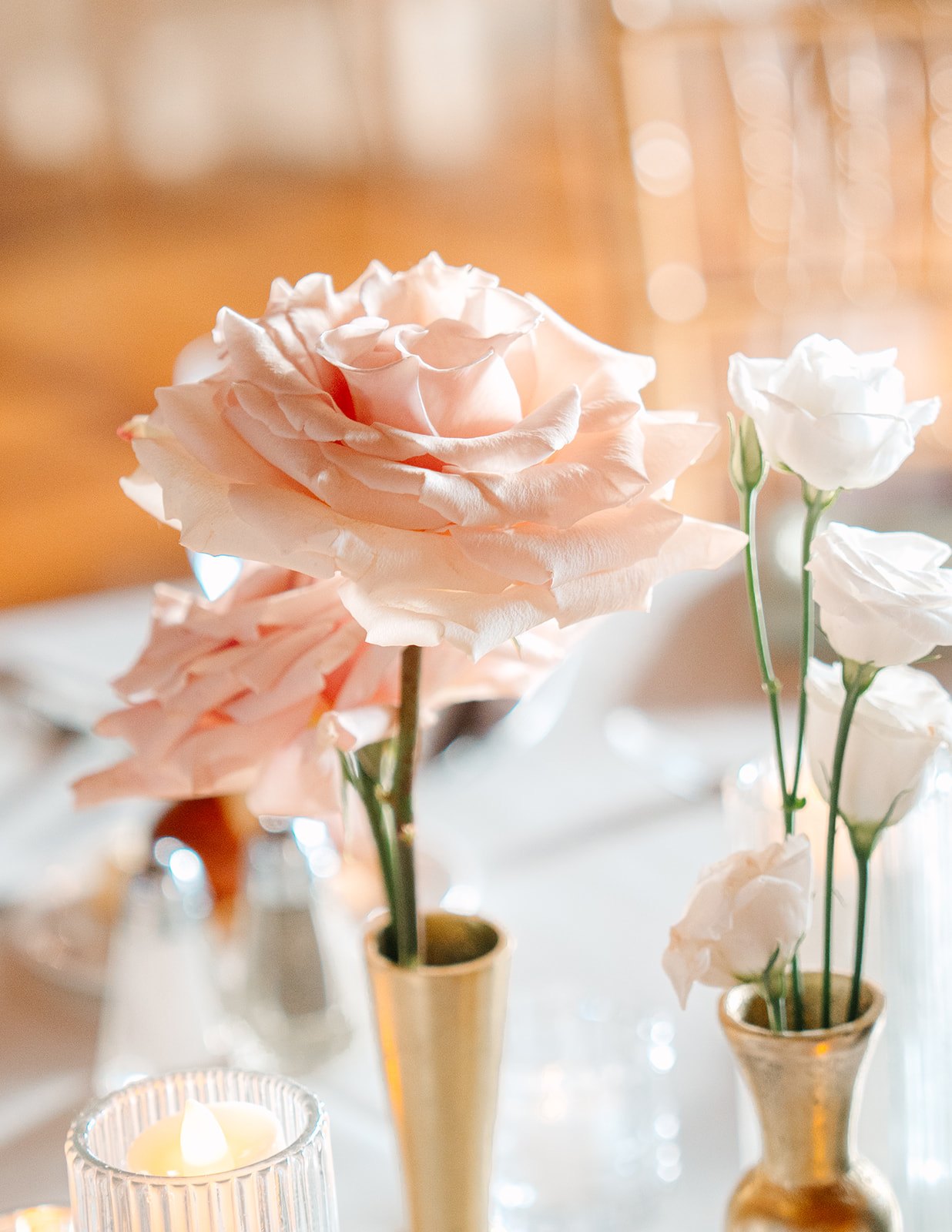 centerpiece done by duet floral for a scottish rite cathedral wedding