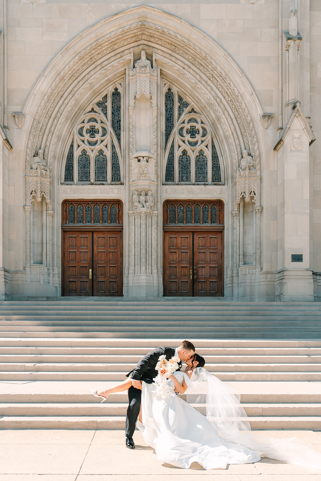 scottish rite cathedral photo of a bride and groom