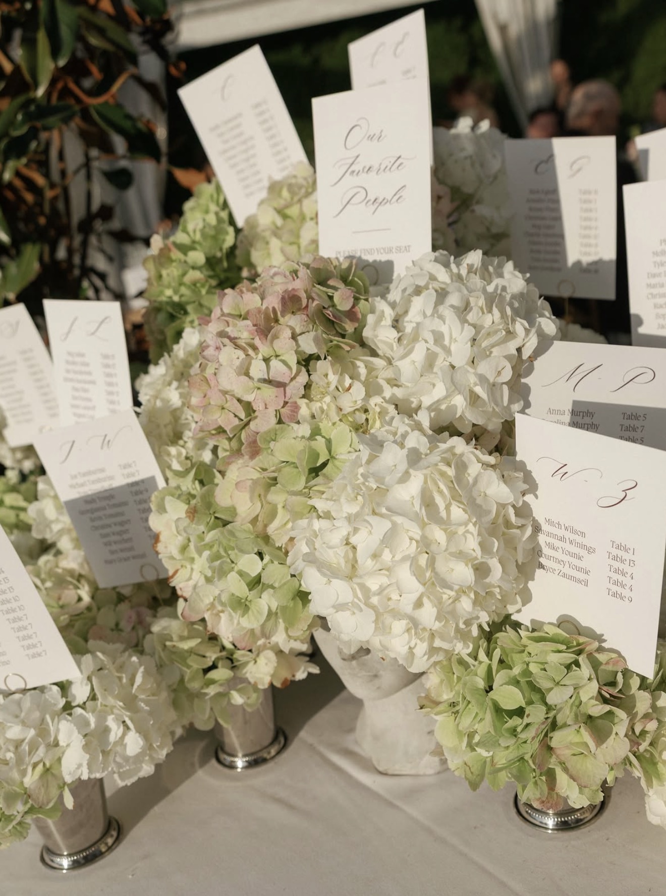 clients wedding flowers with examples of repurposing to help them stay within budget