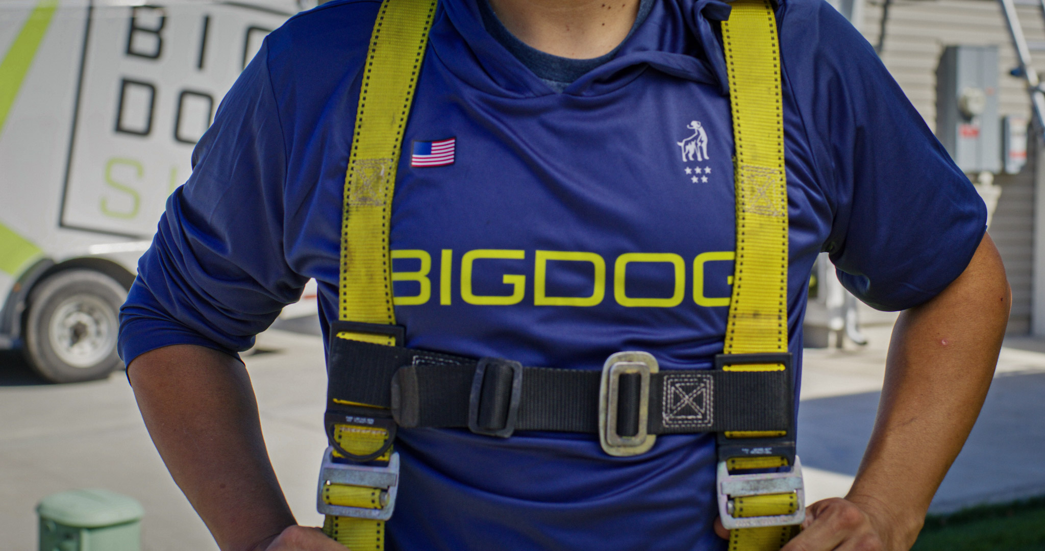 A Big Dog Solar Employee ready to work.