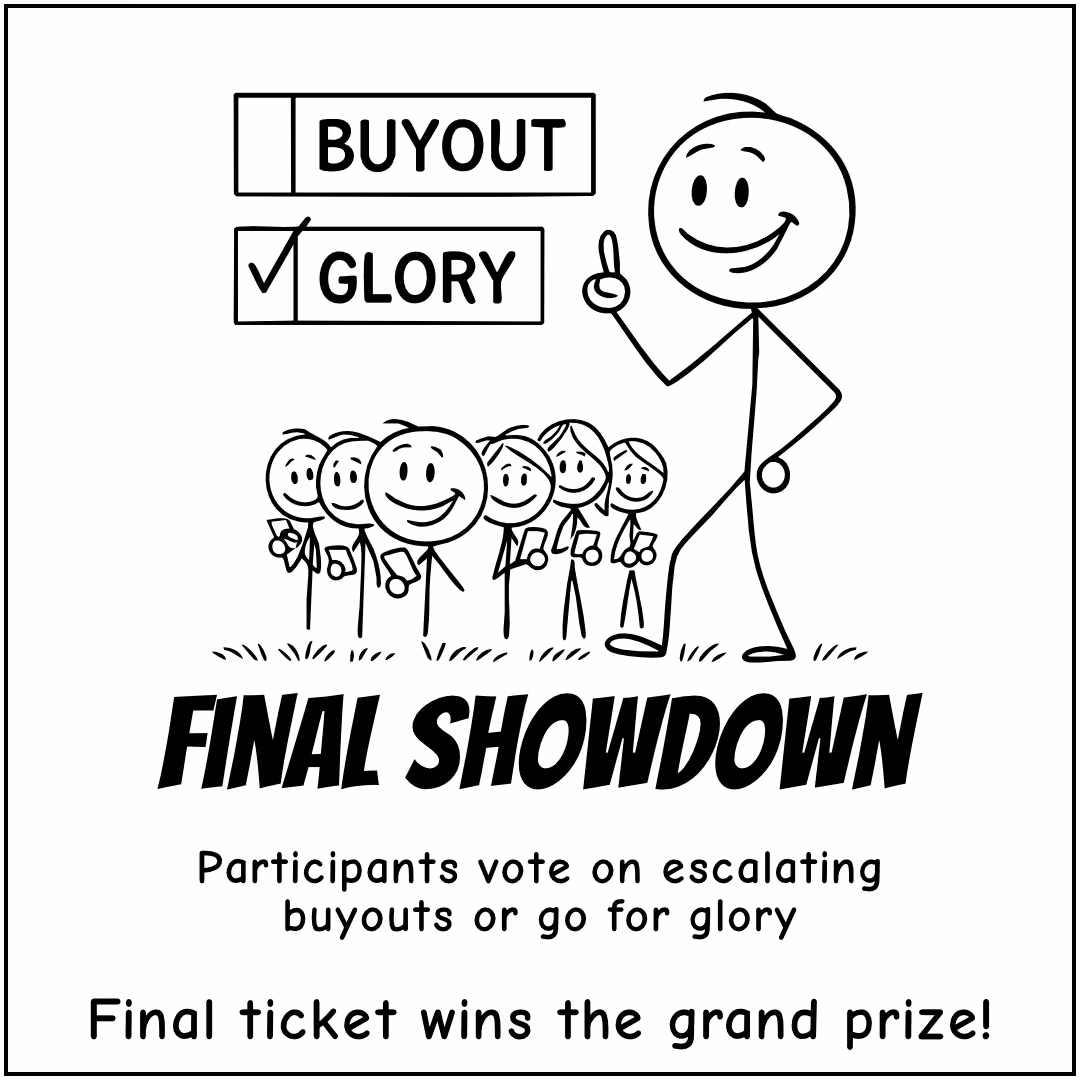 An image representing a participant going for the grand prize.