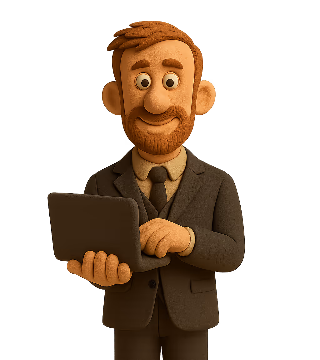 Novabridge team member using laptop