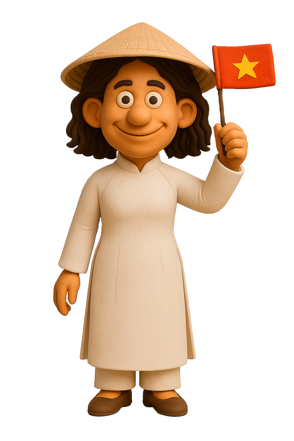 Novabridge team member in Vietnam's traditional "Ao Dai"