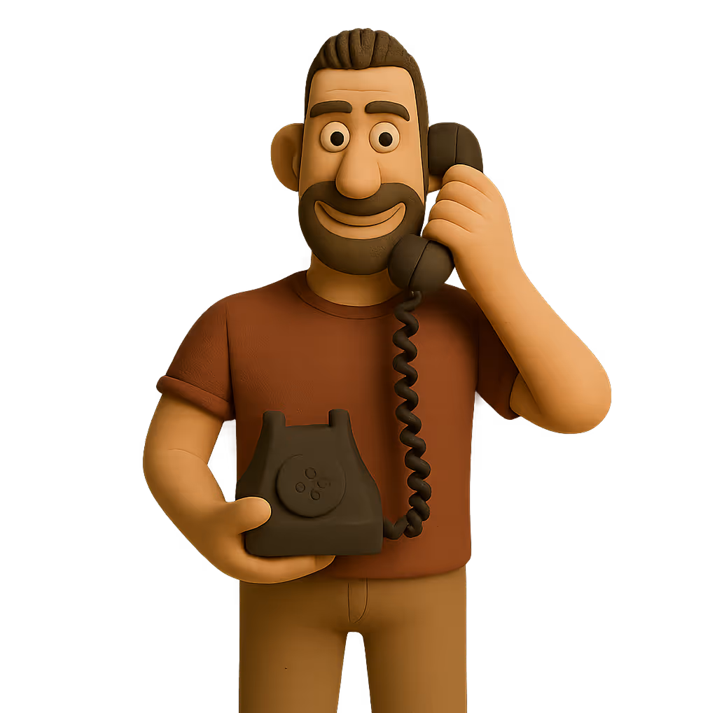 Novabridge team member using a handset