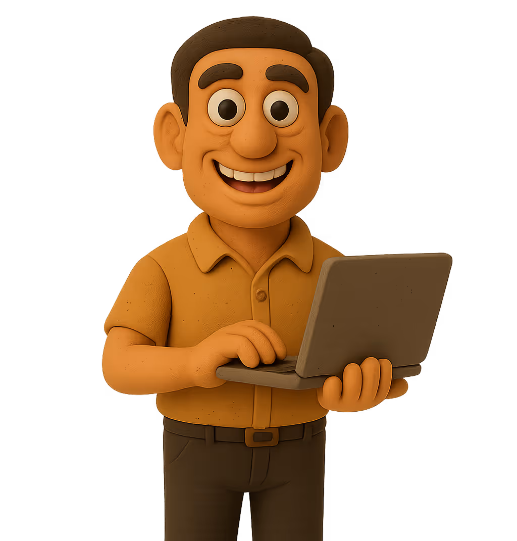 Novabridge team member using laptop