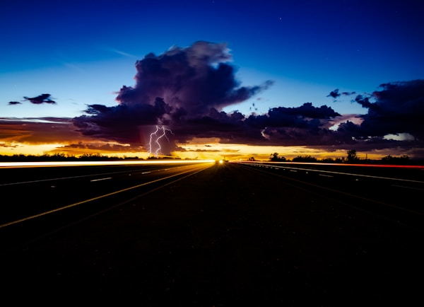 A Long-Exposure photo of the Vegas Strip Landscape