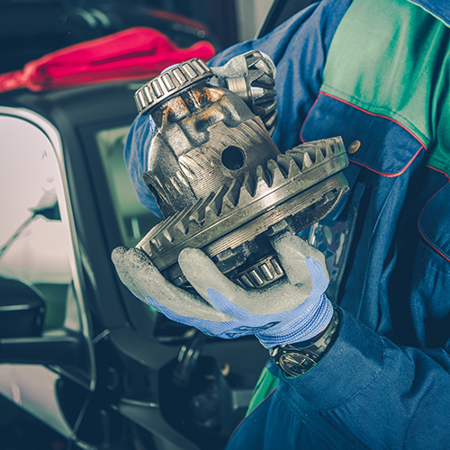 Car Life Technician Hanna running diagnostics on a vehicle