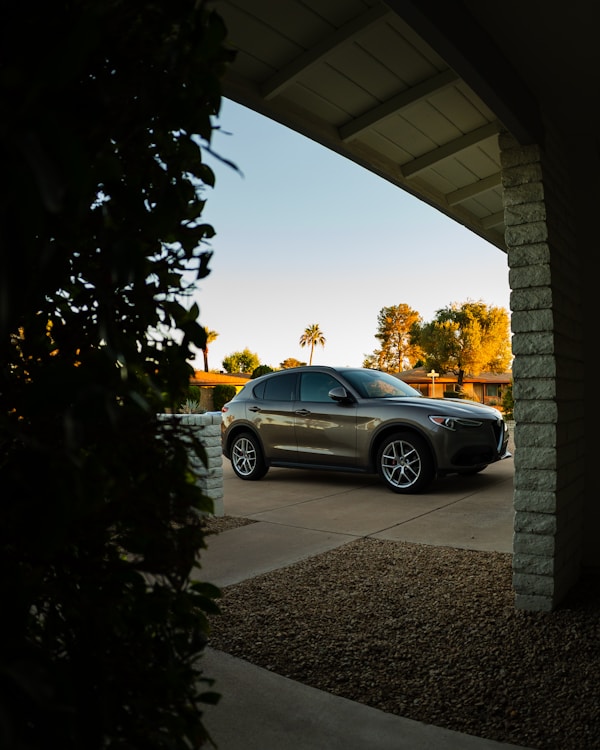 A family vehicle parked at an Arizona Home.