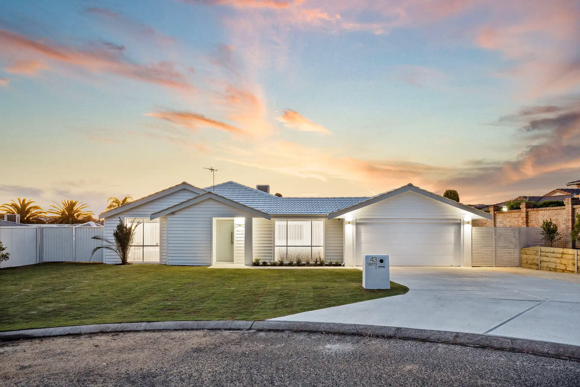 A photo of the front of the home  from our Sorrento project