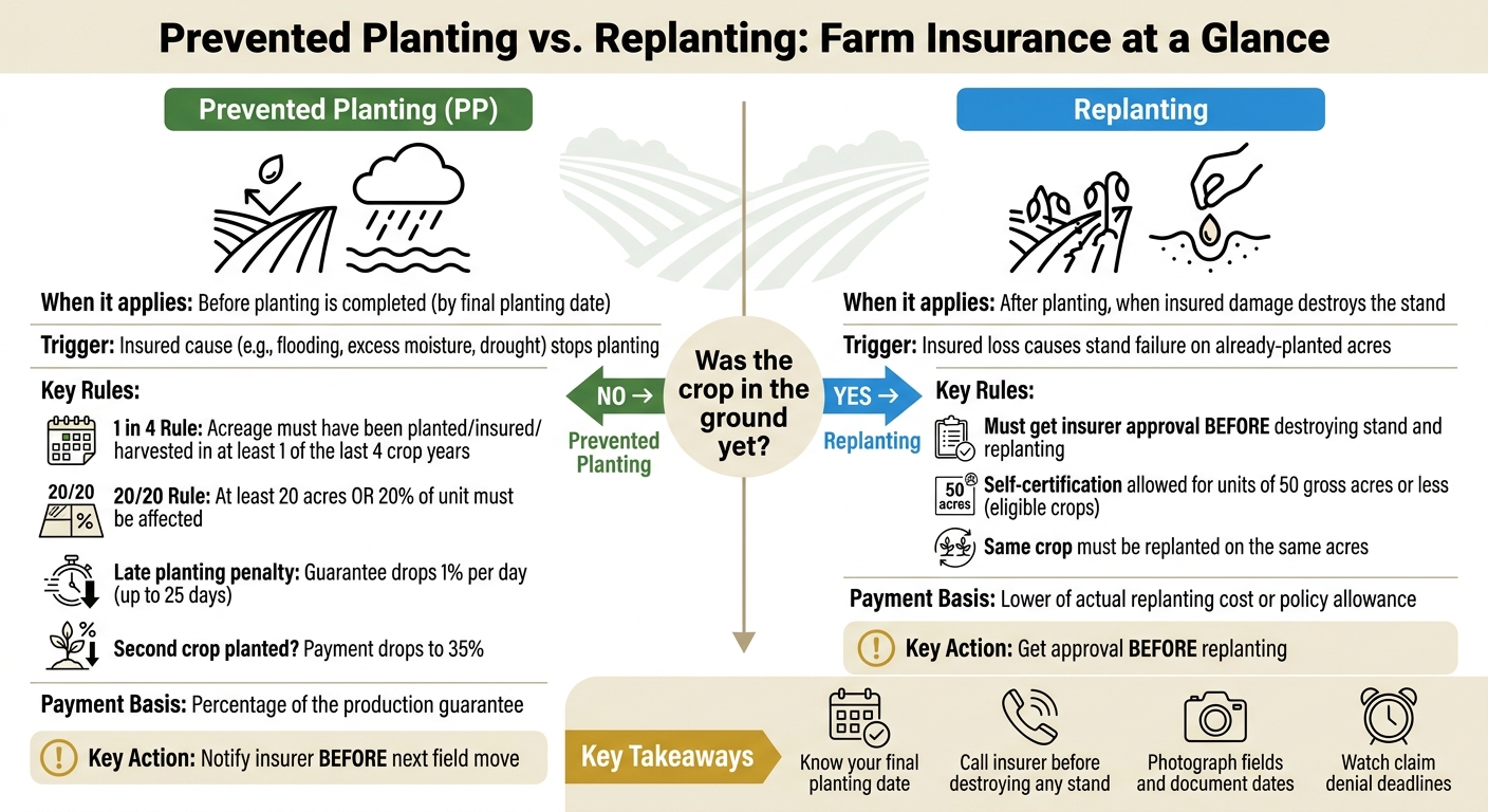 Prevented Planting vs. Replanting: Farm Insurance at a Glance