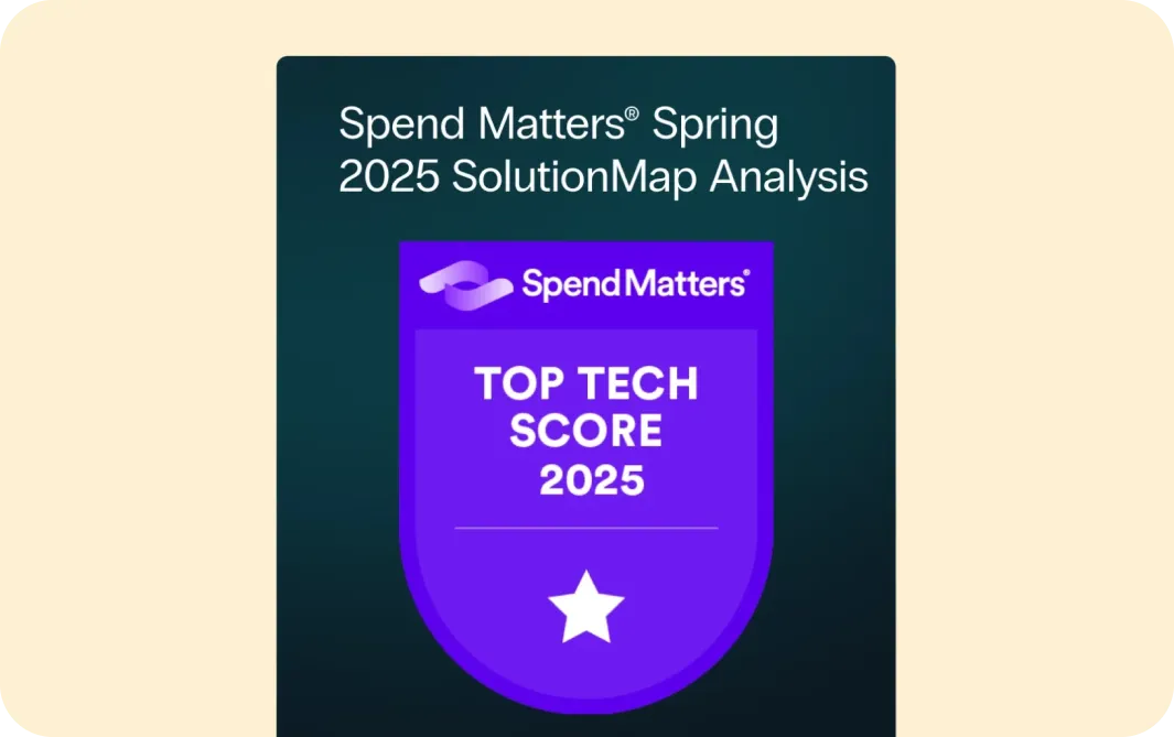 A purple badge with a star on it.