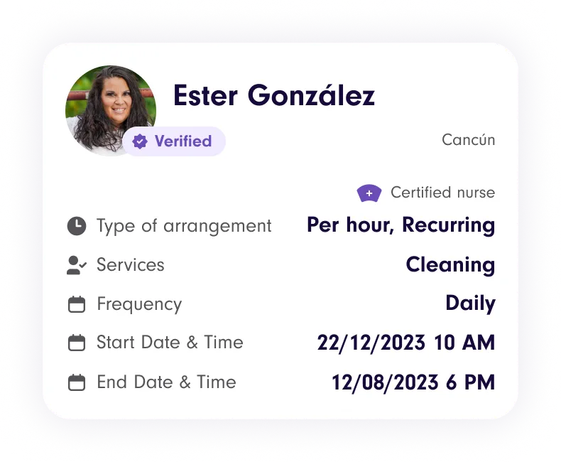 Image of dashboard from the Yazta app