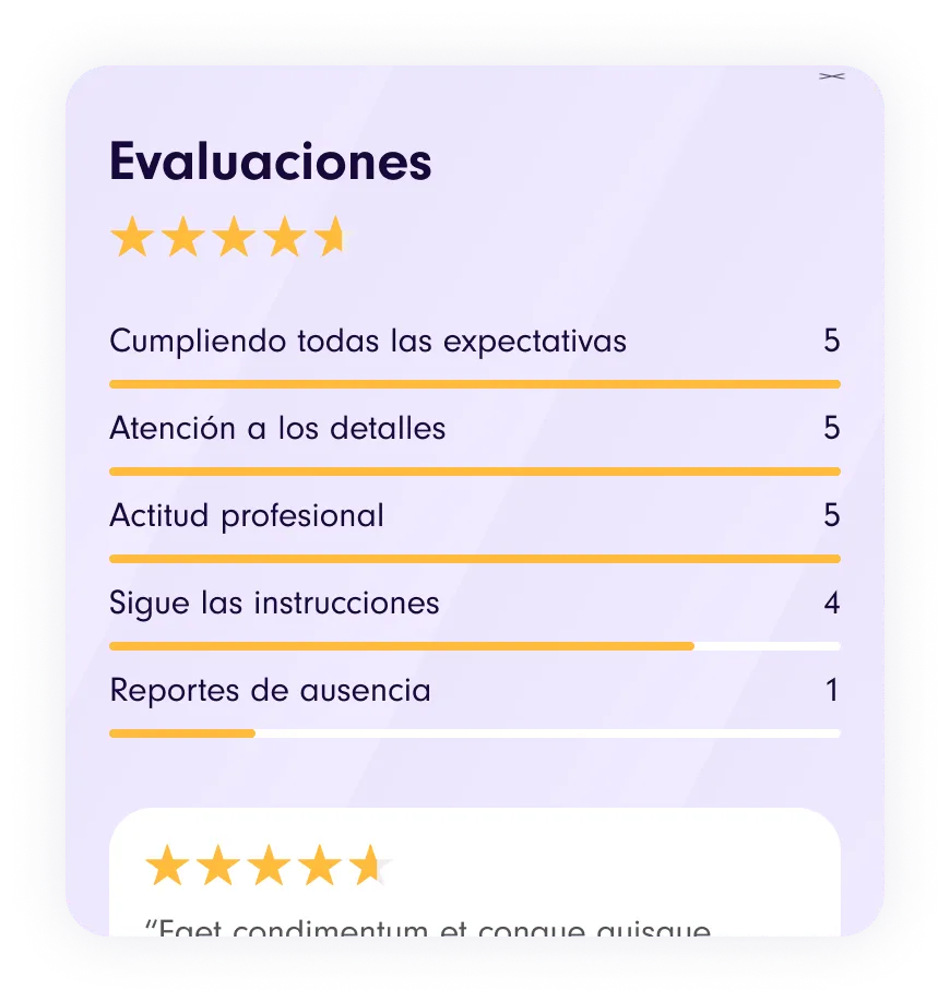 Image the reviews of the dashboard from the Yazta app
