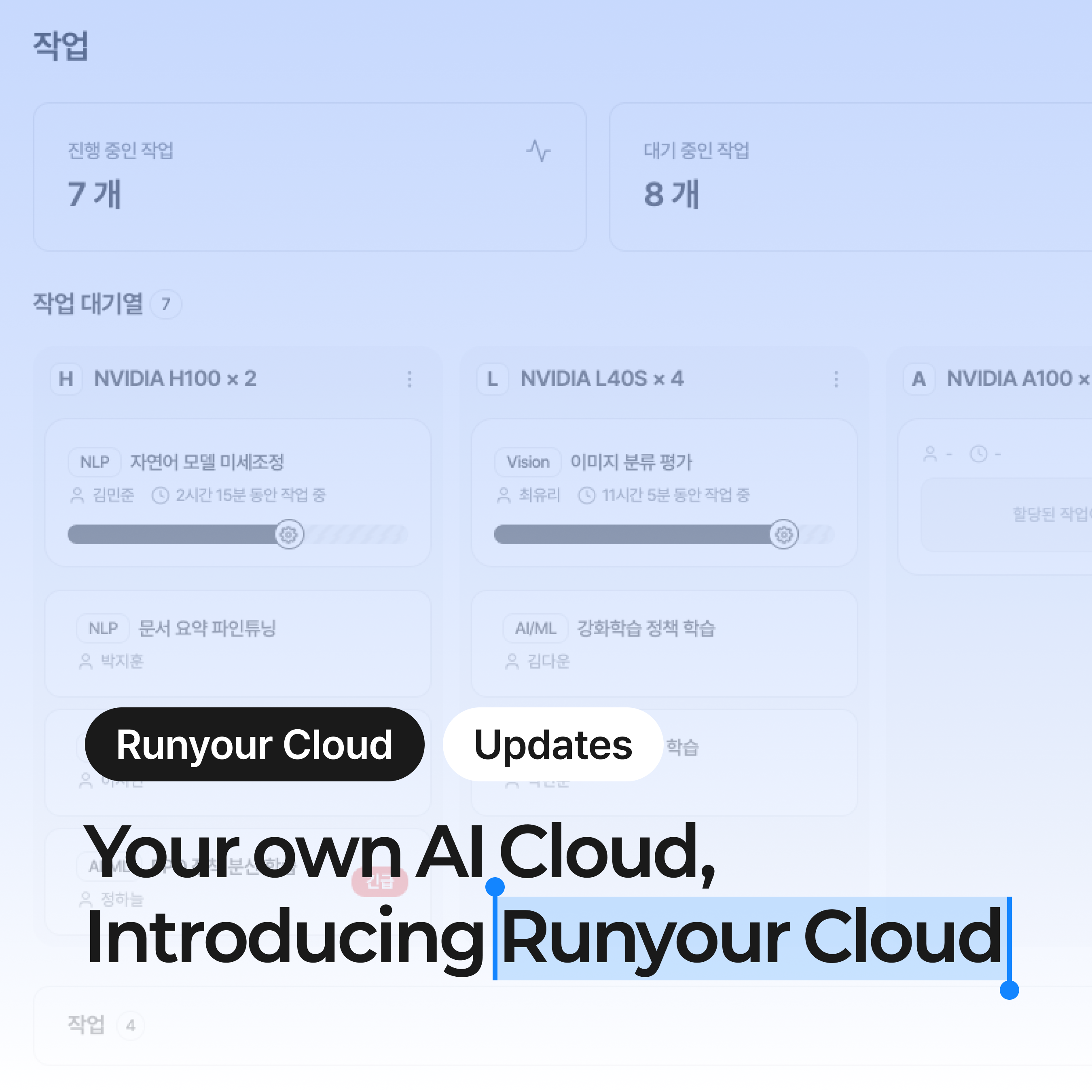 Meet Runyour Cloud, which operates your enterprise AI infrastructure in one place