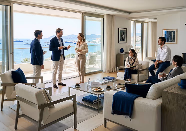 Guests arrived at Guideline House at Cannes Lions