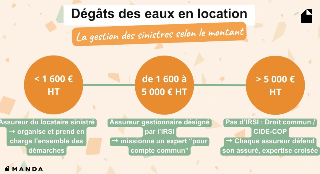 Dégats des eaux en location la gestion des sinistres selon le montant