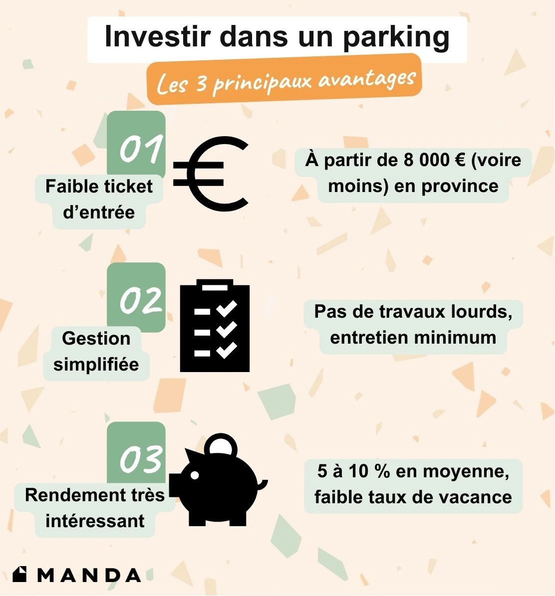 Les avantages : invertir dans un parking