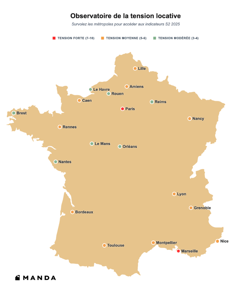 Observatoire de la tension locative en france
