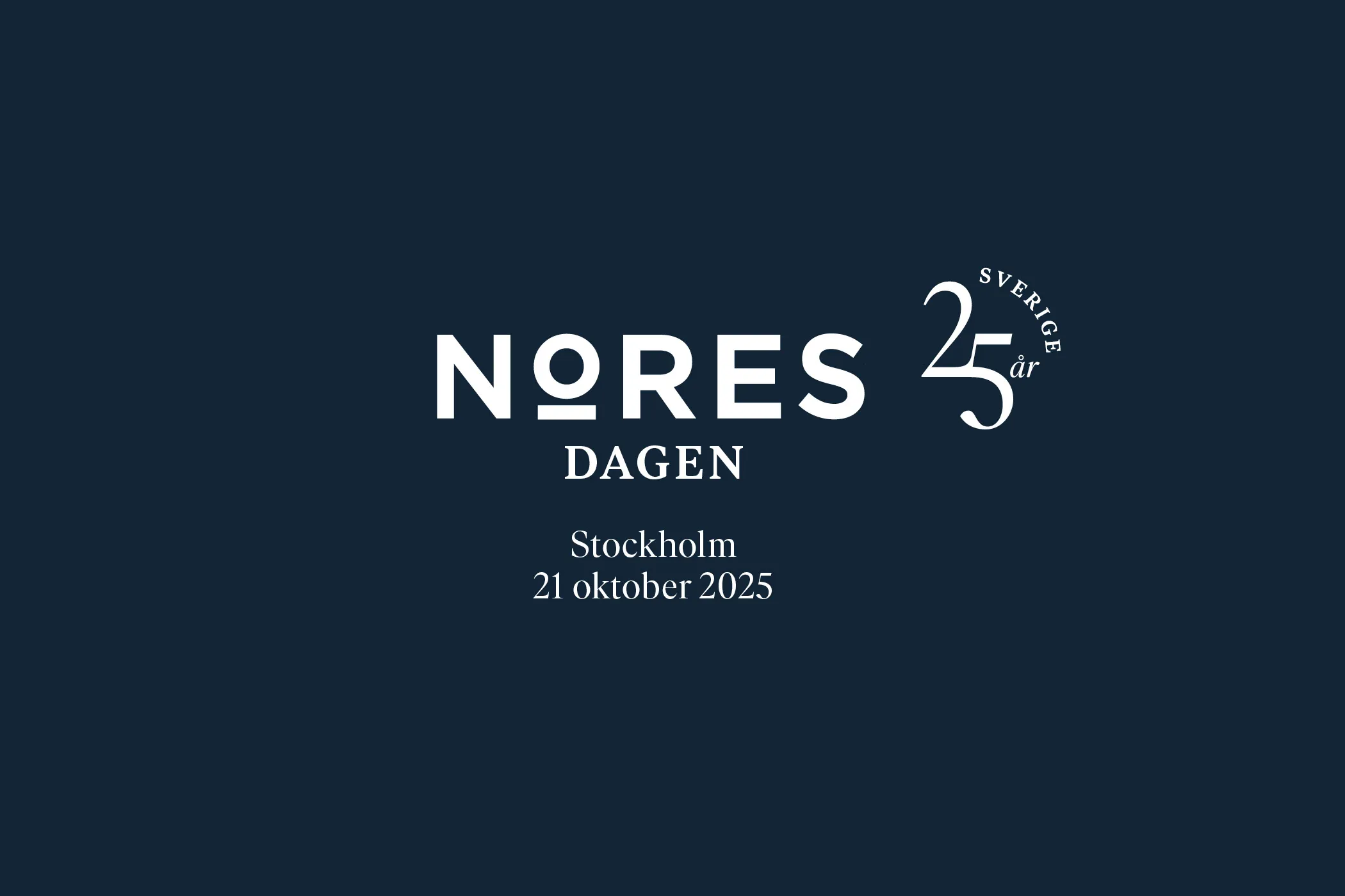 Noresdagen 2025 - Nores Sverige 25 år!