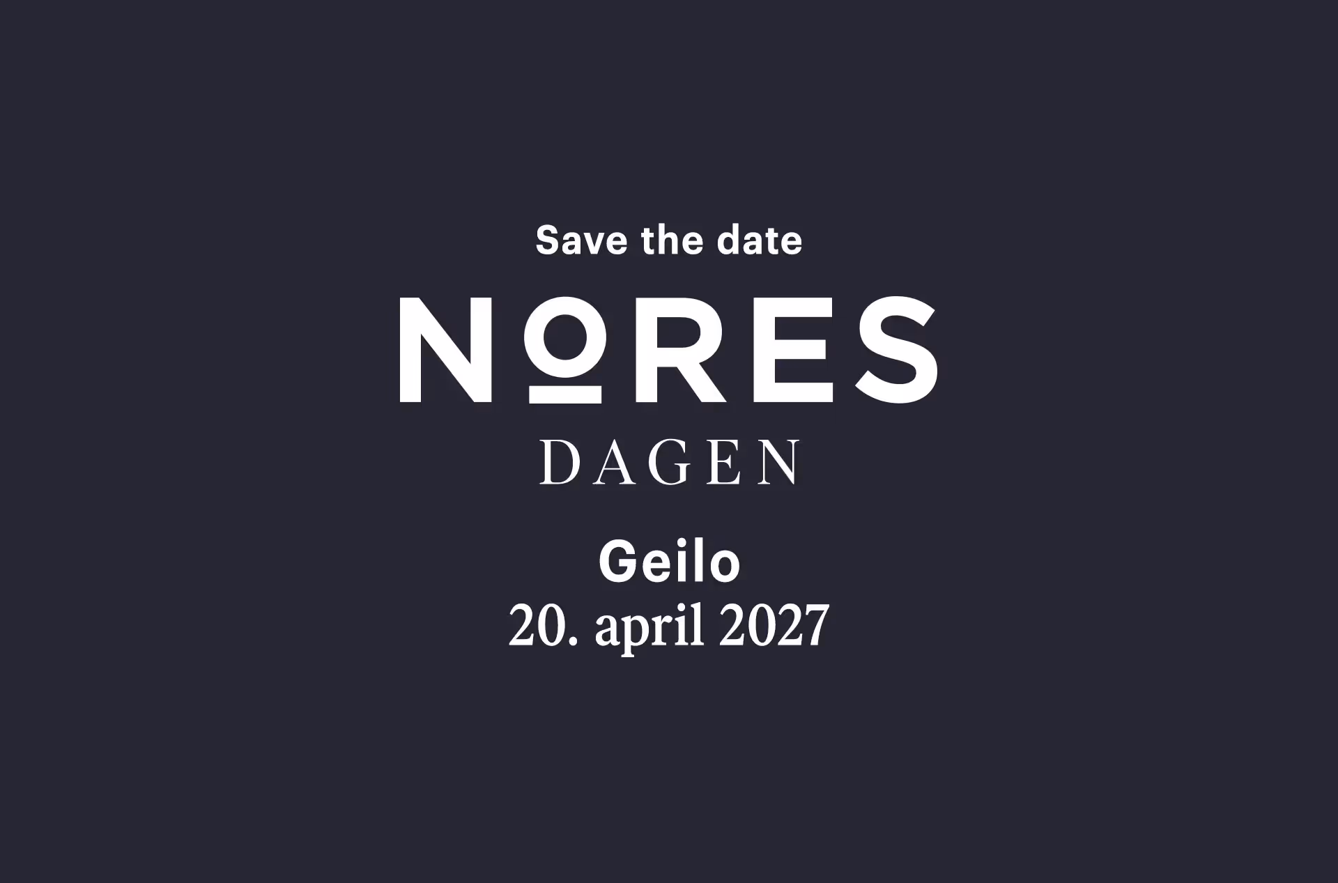 Save the date!