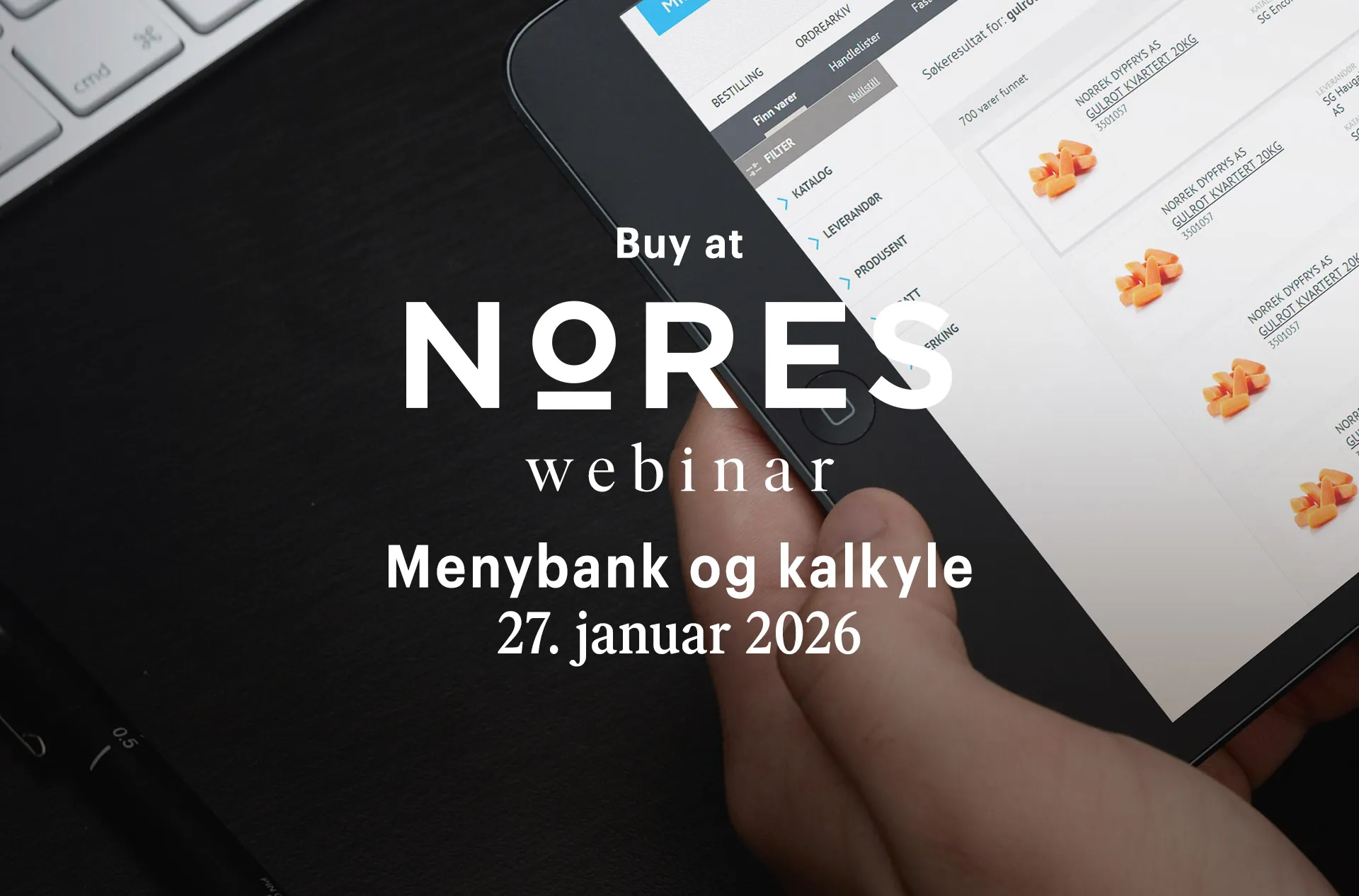 Lær deg alt om menybank i Buy at Nores