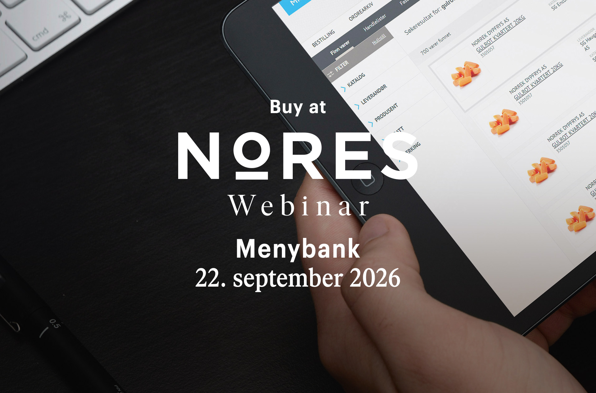 Bli med på digitalt kurs der du lærer deg alt du trenger for menyplanlegging i Buy at Nores.