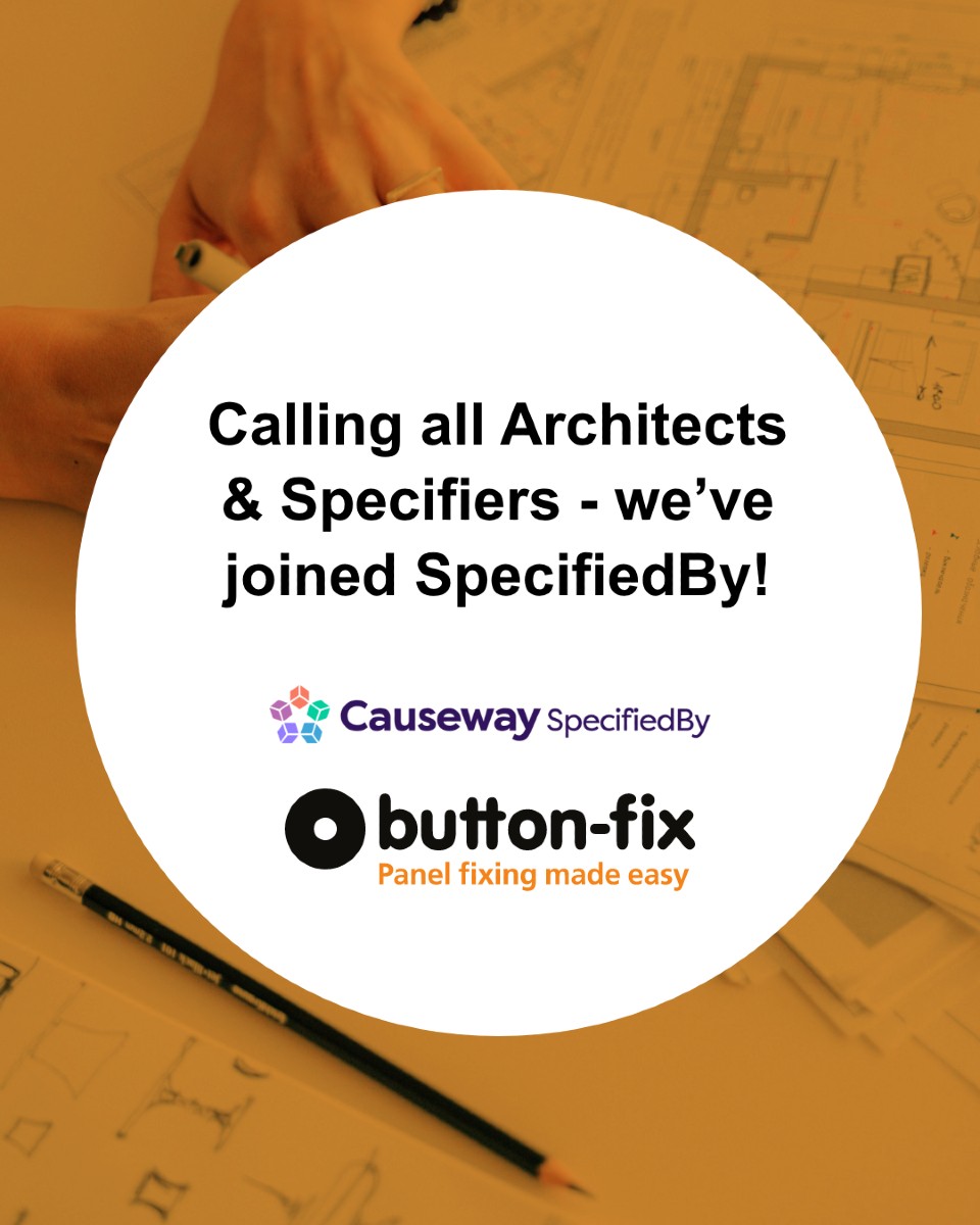 We're now on Causeway SpecifiedBy!
Architects, specifiers and contractors - you can now find Button-fix on the UK’s leading product platform.

🔎 Browse our full range
📎 Download CAD files & test reports
🕒 Save time on every project

Check out our profile and make specifying easier: https://www.specifiedby.com/buttonfix-limited

#Buttonfix #SpecifiedBy #ConstructionTools #ArchitectsUK #Specifiers #Contractors #CADDownloads #BuildingDesign #HiddenFixings #ConstructionMadeSimple