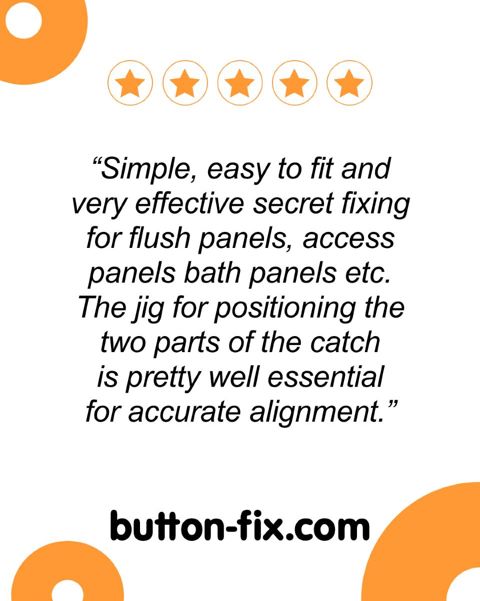 💫 Customer Review 💫

“Simple, easy to fit and very effective secret fixing for flush panels, access panels bath panels etc. The jig for positioning the two parts of the catch is pretty well essential for accurate alignment.”

Looking for a secure, hidden fixing that’s as smart as it is strong?
Find Button-fix at trusted stockists near you 👇

Where to buy: http://button-fix.com/where-to-buy

#Buttonfix #CustomerReview #FixingSolutions #HiddenFixings #SmartDesign #JoineryTools #FindAStockist #MadeInUK #ModularDesign