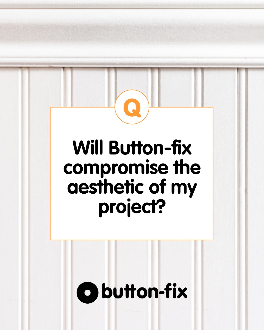 Q: Will Button-fix compromise the aesthetic of my project?
A: Quite the opposite; with Button-fix there are no visible fixings to distract from the beauty of your design.

Explore how Button-fix can help you achieve flawless finishes: http://button-fix.com

#Buttonfix #SeamlessDesign #InteriorDesignSolutions #HiddenFixings #RetailDesign #FurnitureDesign #ArchitectsLife #InteriorFitOut #DesignWithoutCompromise #ConstructionInnovation