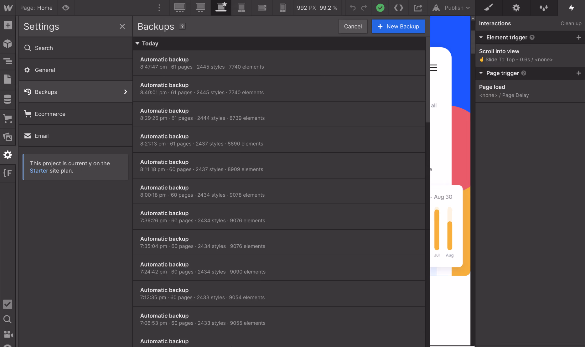 Backups - Promoplus X Webflow Template