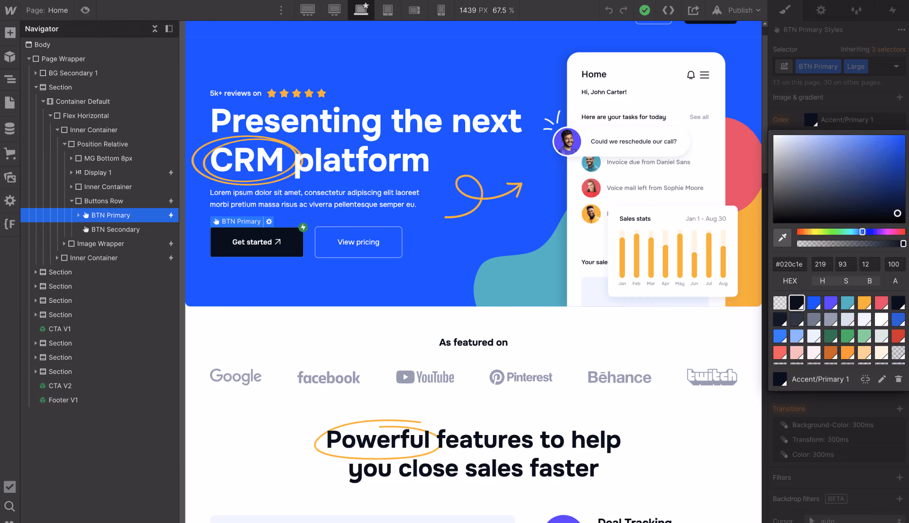 Colors - Promoplus X Webflow Template