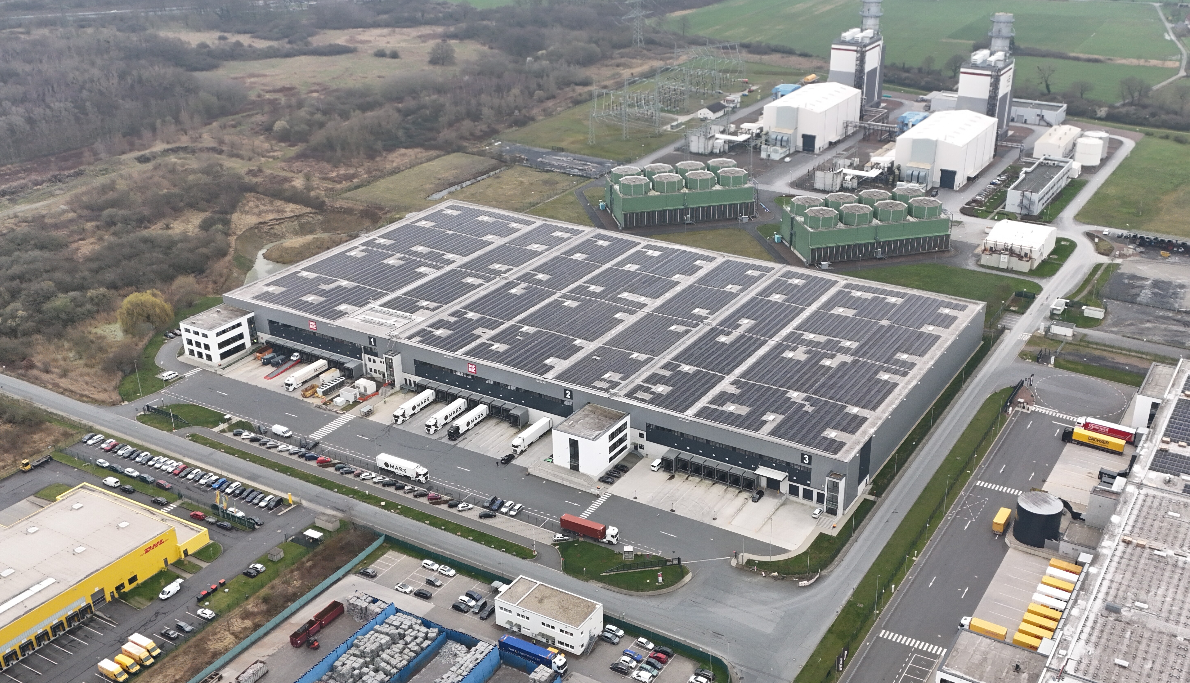 PV-Dachanlage auf einem Logistikzentrum in Hamm
