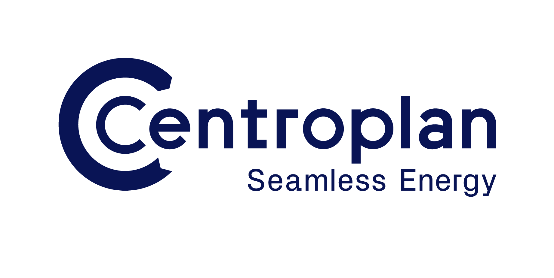 Centroplan Logo mit Claim in Blau