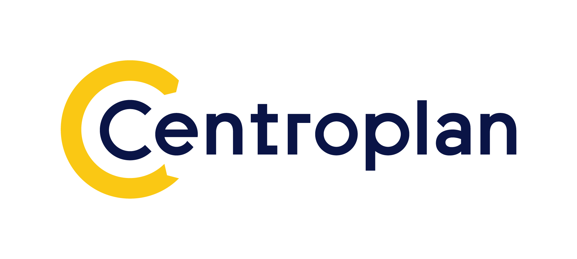 Centroplan Basislogo in Blau und Gelb