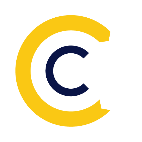 Centroplan Bildmarke in Blau und Gelb