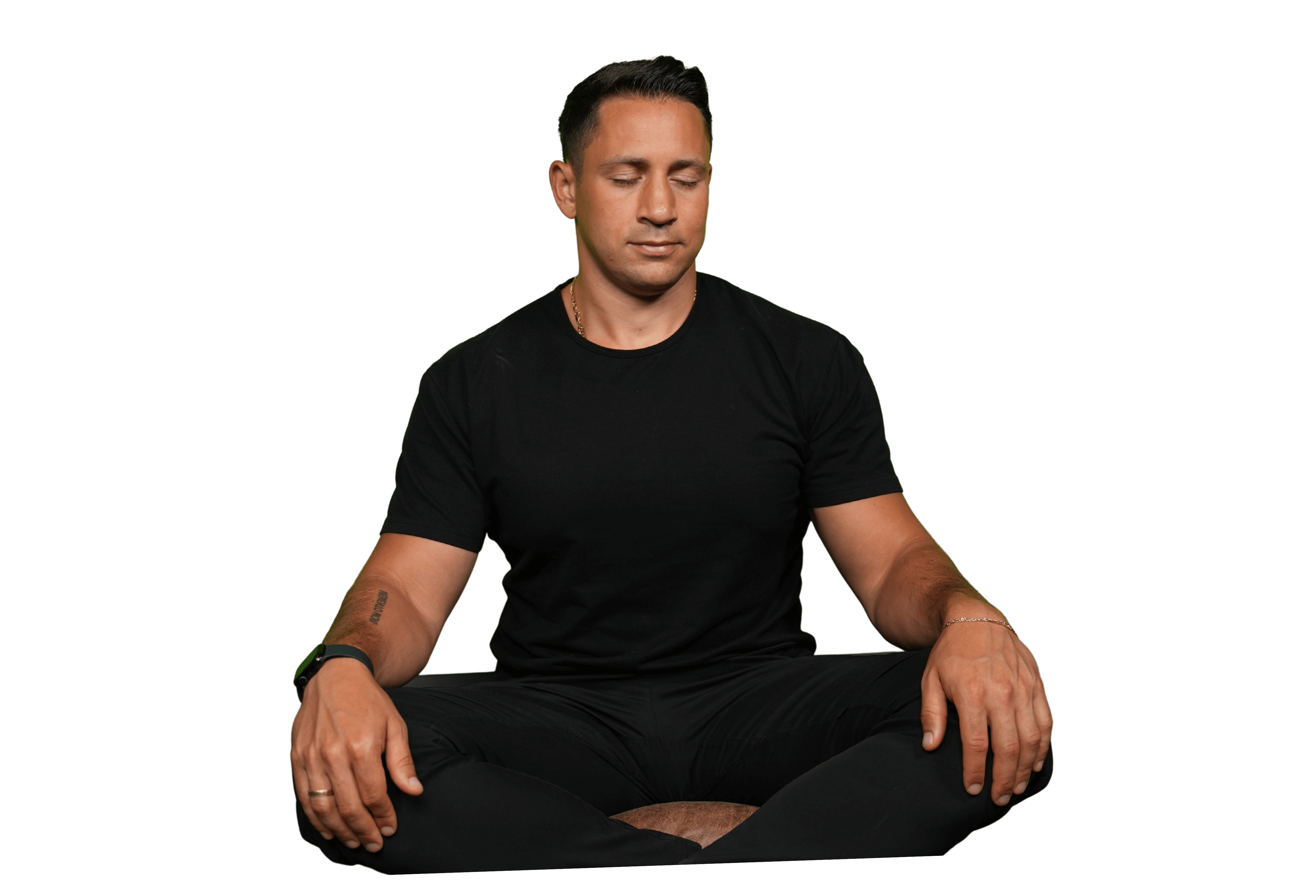 Nick Fio meditating