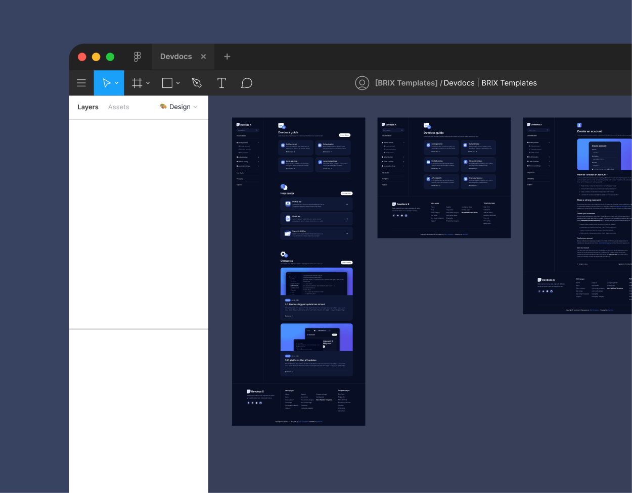 Devdocs X - Figma File - Home Page - Technical Documentation Webflow Template