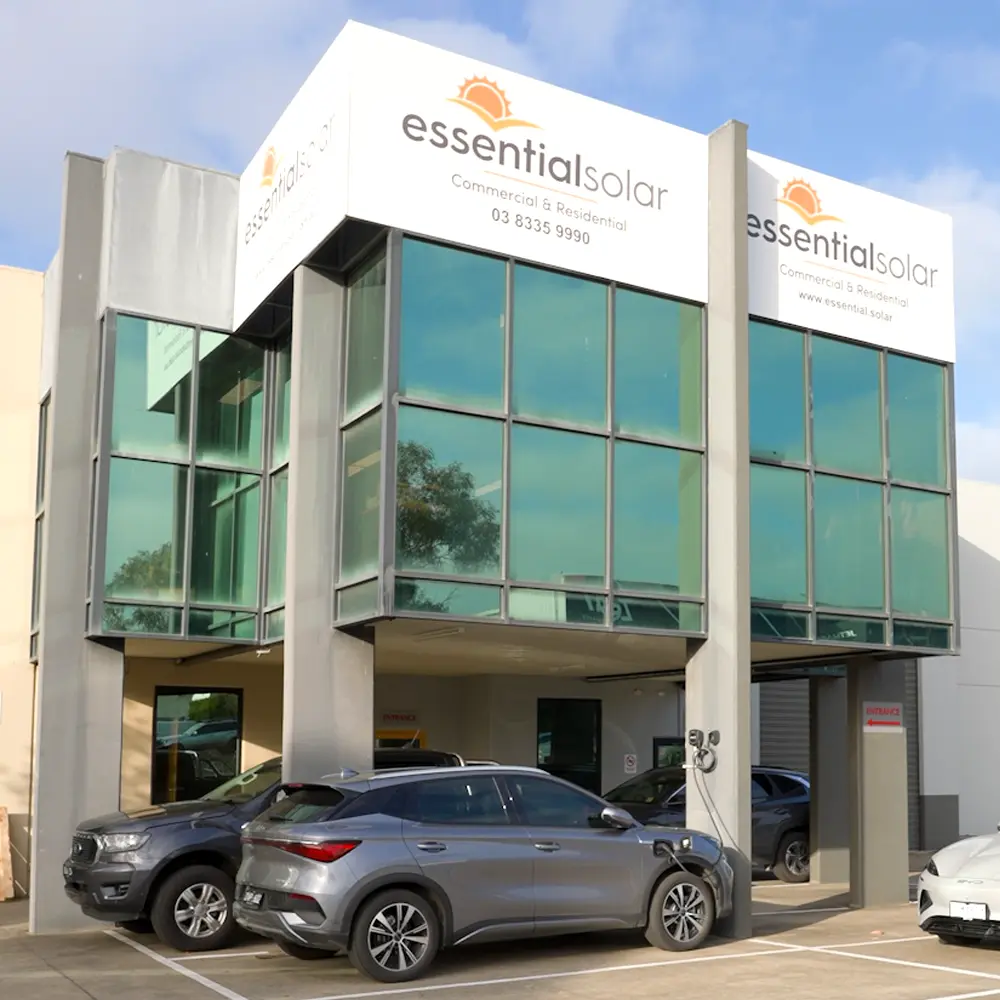 Essential Solar warehouse store front