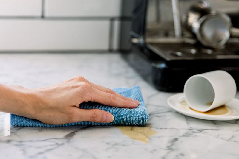 stain on quartz countertop